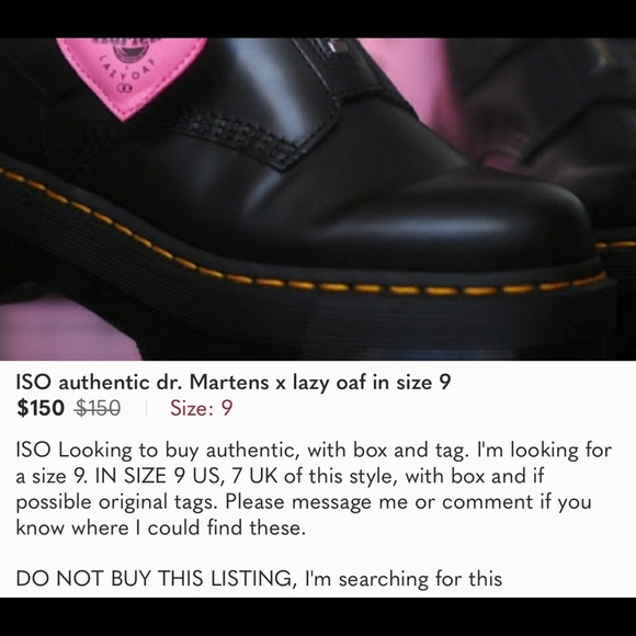 FOUND😍 Dr. Martens X Lazy Oaf (size 9 US/ 7 UK) - Picture 3 of 3